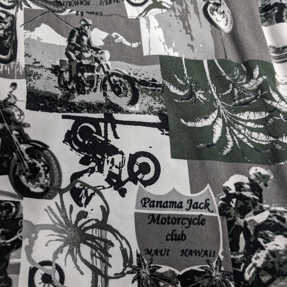 Panama Jack Motorcycle Club Mens Hawaiian Shirt - Picture 6 of 6